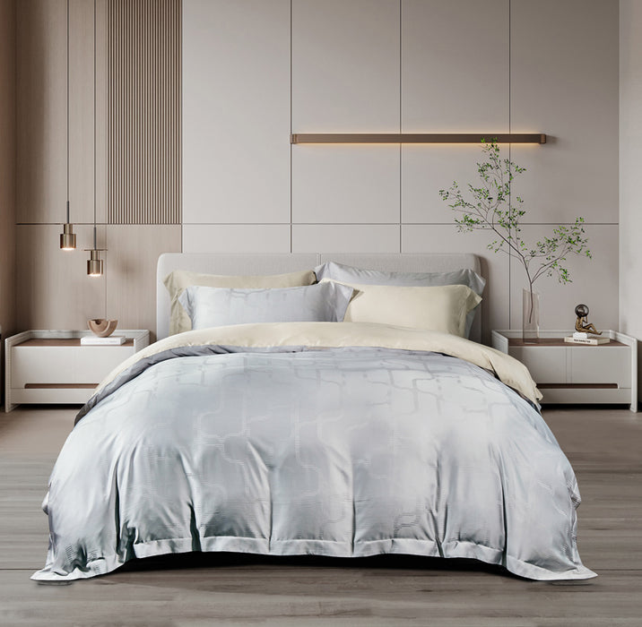 Epitex MJ3109 Garda 1600TC Micro Modal Jacquard Bedsheet | Fitted Sheet Set | Bedset