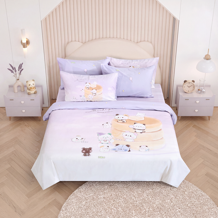 EPITEX MOCHI PANDA COLLECTION 1200TC Bedsheet | Fitted Sheet Set (MMP-BS-C001)