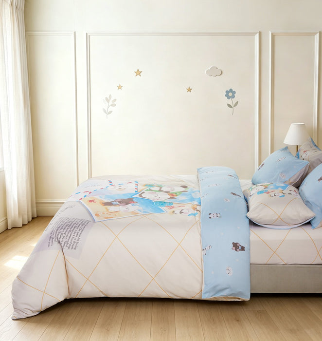 EPITEX MOCHI PANDA COLLECTION 1200TC Bedsheet | Fitted Sheet Set (MMP-BS-C003)