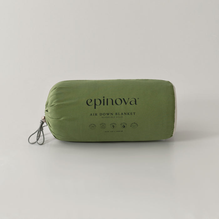 Epinova Air Down Blanket Reversible Solid (MOSS GREEN / WARM GREY)