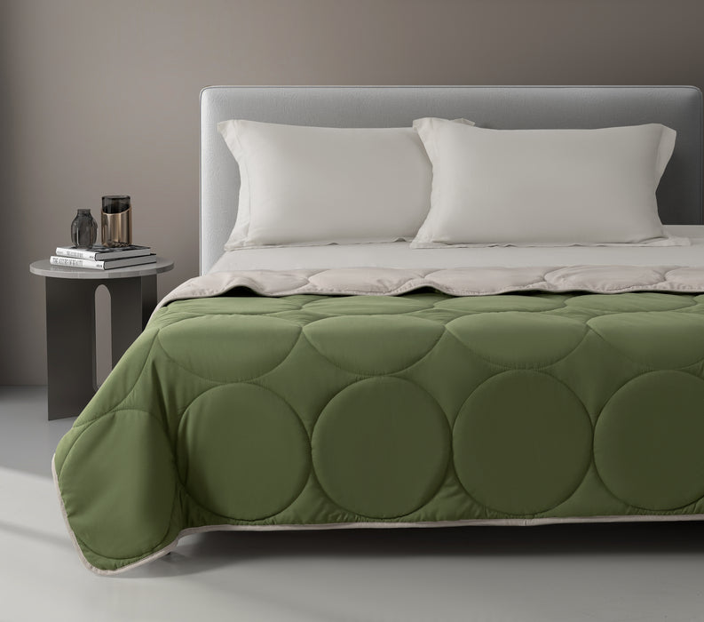 Epinova Air Down Blanket Reversible Solid (MOSS GREEN / WARM GREY)