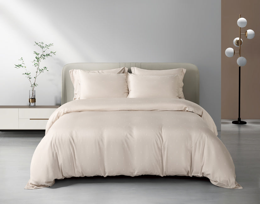 Epitex Nature Collection 100% Bamboo Grana Bedsheet (Lt Earth) | Fitted Sheet Set | Bedset