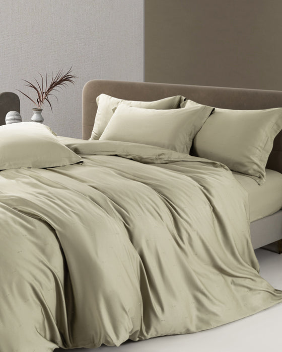 Epitex Nature Collection 100% Bamboo Grana Bedsheet (Sage Green) | Fitted Sheet Set | Bedset