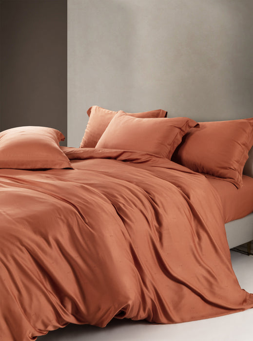Epitex Nature Collection 100% Bamboo Grana Bedsheet (Terracotta) | Fitted Sheet Set | Bedset