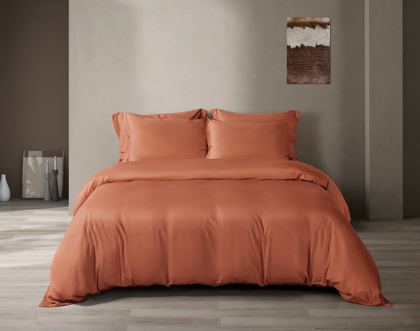Epitex Nature Collection 100% Bamboo Grana Bedsheet (Terracotta) | Fitted Sheet Set | Bedset