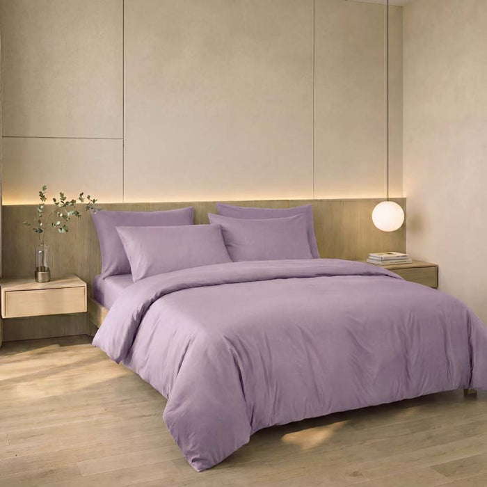EPINOVA PUREASE BAMBOO SOLID 1200TC Bedsheet Set | Fitted Sheet Set (Grape)