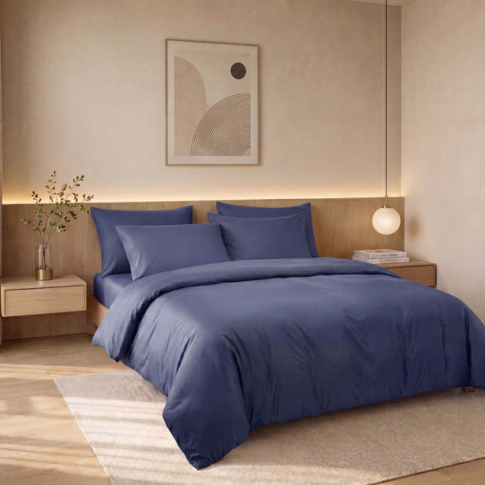 EPINOVA PUREASE BAMBOO SOLID 1200TC Bedsheet Set | Fitted Sheet Set (Grayish)