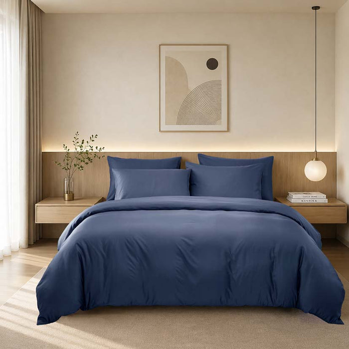 EPINOVA PUREASE BAMBOO SOLID 1200TC Bedsheet Set | Fitted Sheet Set (Grayish)