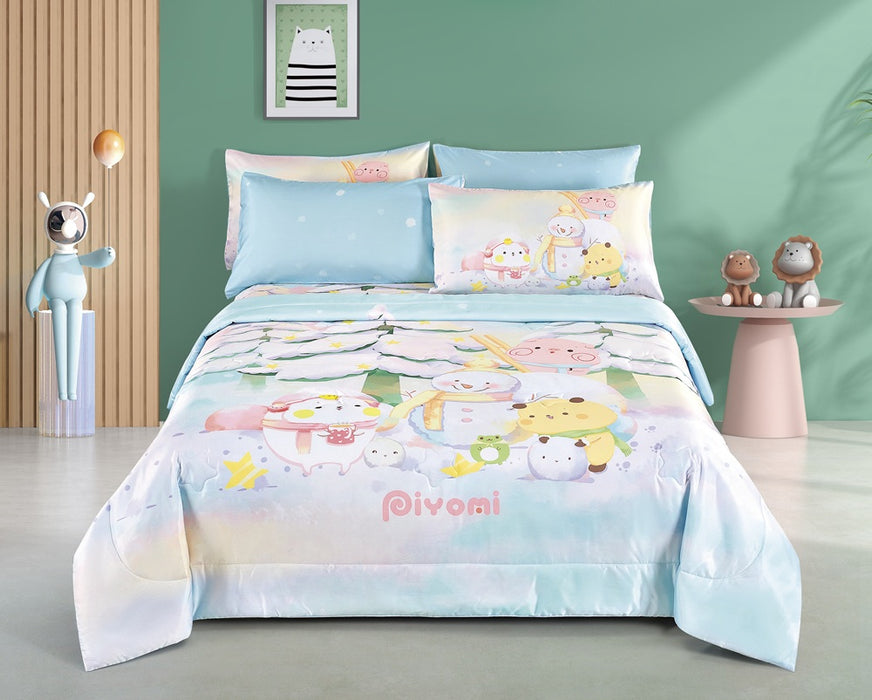 EPITEX PIYOMI LYOCELL BLEND 1200TC Bedsheet | Fitted Sheet Set (PIY122 WINTER SNOW)