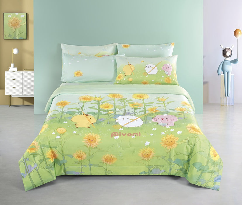 EPITEX PIYOMI LYOCELL BLEND 1200TC Bedsheet | Fitted Sheet Set (PIY123 SUNFLOWER)