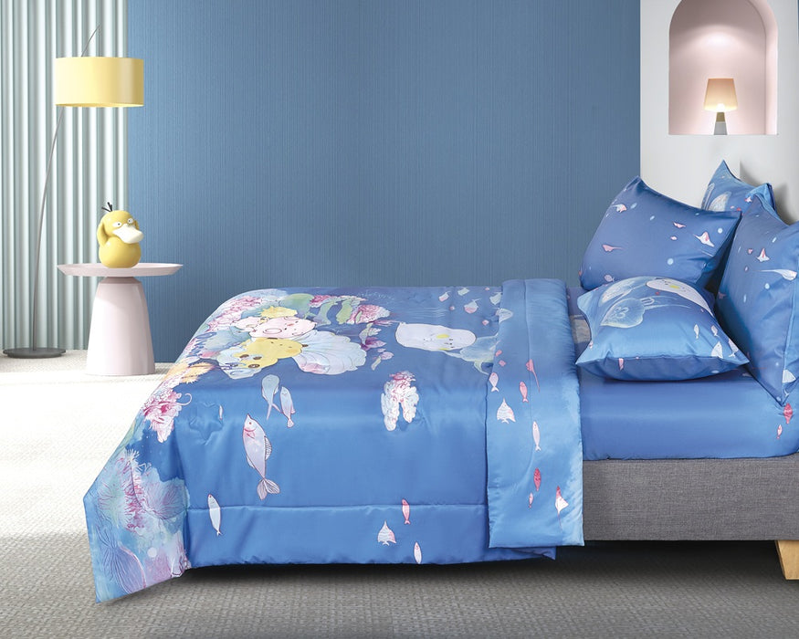 EPITEX PIYOMI LYOCELL BLEND 1200TC Bedsheet | Fitted Sheet Set (PIY125 OCEAN)