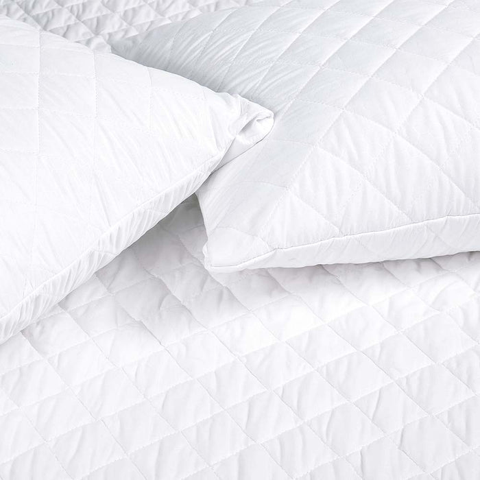 11.11 Bundle B - Firm Comfort Pillows 2pcs + Quilted Pillow Protector 2pcs (Free 2x Anti Bacterial Copper Bath Towel Worth $27.80)