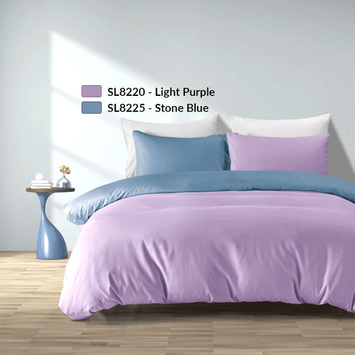 Silkysoft 980TC Light Purple Fitted Sheet Set | Bedset (SL8220)