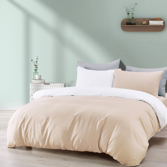 Epinova Silkysoft 980TC Microfiber Bedsheet | Bedset (Cream)