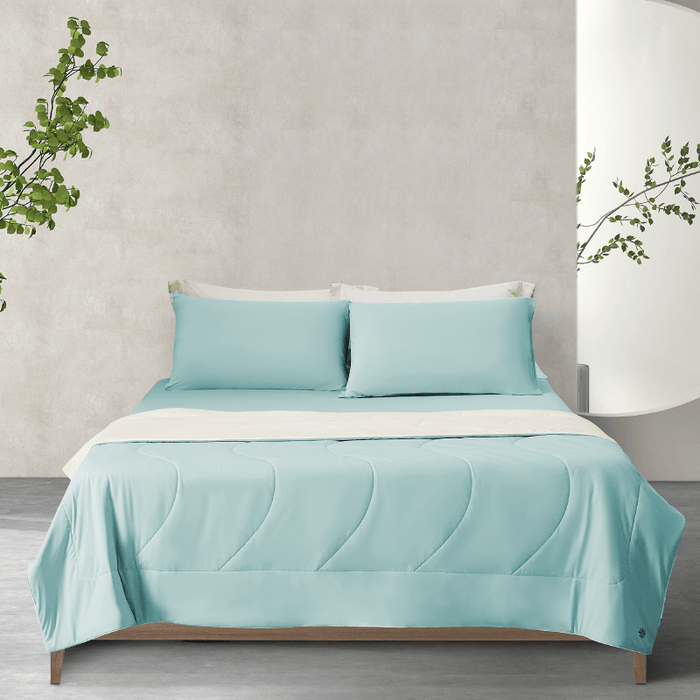 Epitex Softicool Collection 1600TC Bedsheet (Powdered Blue) | Fitted Sheet