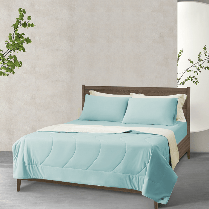 Epitex Softicool Collection 1600TC Bedsheet (Powdered Blue) | Fitted Sheet