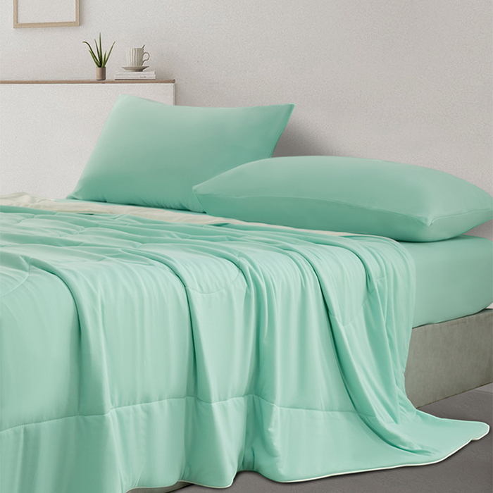 Epitex Softicool Collection 1600TC Bedsheet Set (Green Breeze) | Fitted Sheet Set