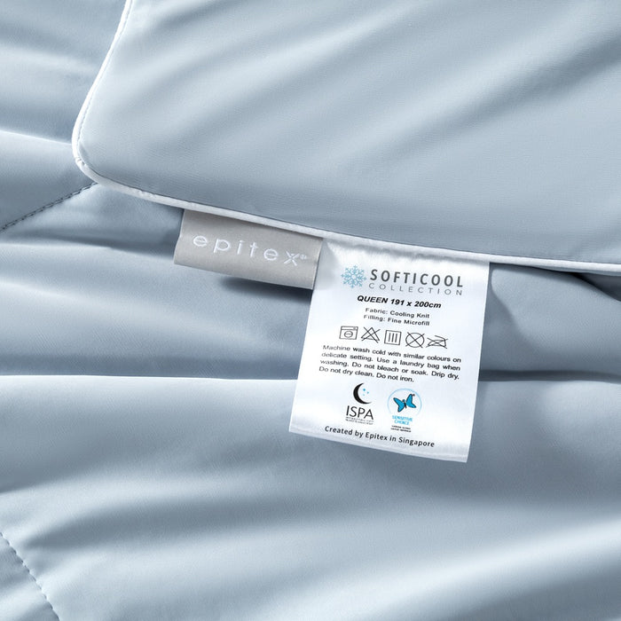 EPITEX SOFTICOOL ICECOOL COLLECTION QUEEN BLANKET (HAZE BLUE)