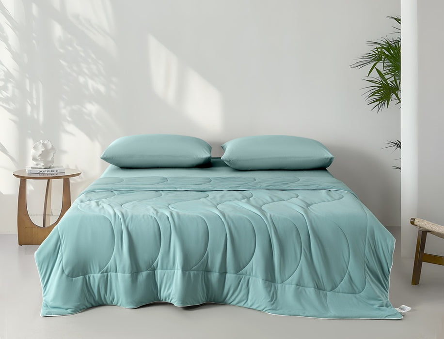 EPITEX SOFTICOOL ICECOOL COLLECTION QUEEN BLANKET (LAKE BLUE)