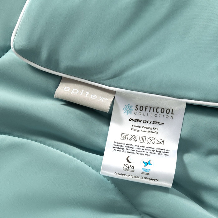 EPITEX SOFTICOOL ICECOOL COLLECTION QUEEN BLANKET (LAKE BLUE)