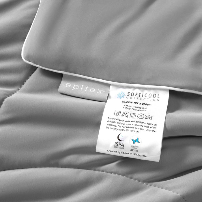 EPITEX SOFTICOOL ICECOOL COLLECTION QUEEN BLANKET (COOL GREY)