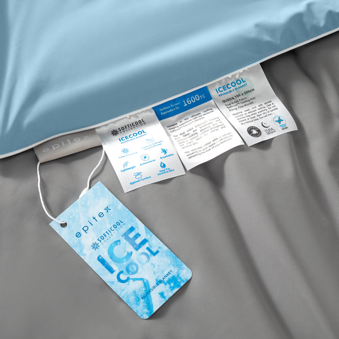 EPITEX SOFTICOOL ICECOOL REVERSIBLE BLANKET (Blue Grey)