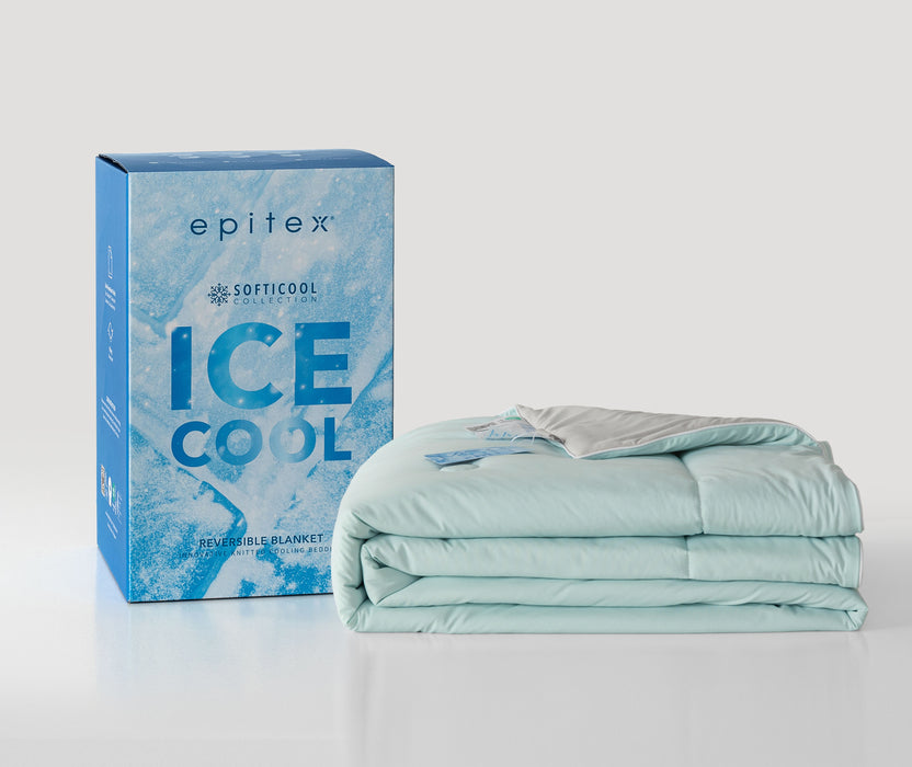 EPITEX SOFTICOOL ICECOOL REVERSIBLE BLANKET (Mint Grey)