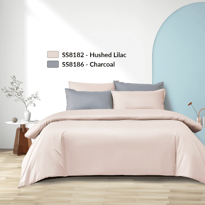 Epitex Silkysoft 980TC Bedsheet | Fitted sheet Set | Bedset (SS8186 - Charcoal)