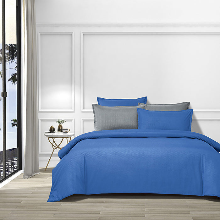 Epitex Silkysoft 980TC Bedsheet | Fitted sheet Set | Bedset (Jewlery Blue / Charcoal)