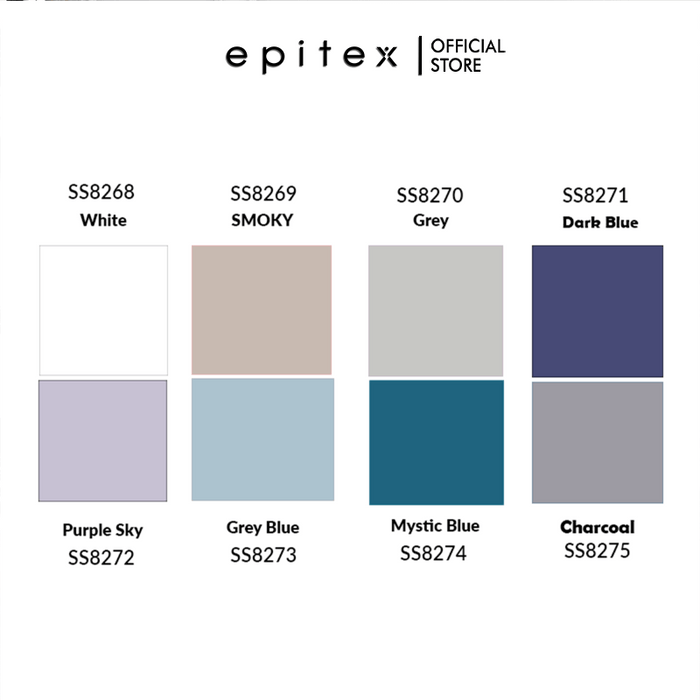 Epitex Silkysoft 980TC Bedsheet | Fitted sheet Set | Bedset (Grey / Mystic Blue)
