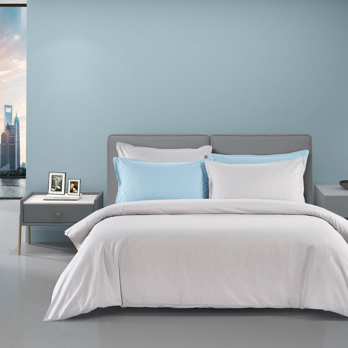 Epitex Silkysoft 980TC Bedsheet | Fitted sheet Set | Bedset (SS8178 - Grey Blue)