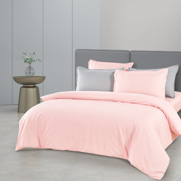 Epitex Silkysoft 980TC Bedsheet | Fitted sheet Set | Bedset (SS8174 - Light Pink)