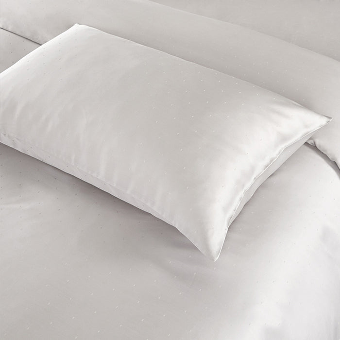 100% Tencel Dobby 1600TC Fitted Sheet Set | Bedset (Vapour Grey)