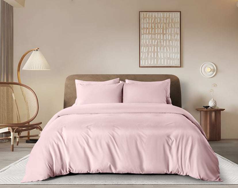 Epitex Verocool Collection 1200TC Solid Bedsheet (Blush) | Fitted Sheet Set | Bedset