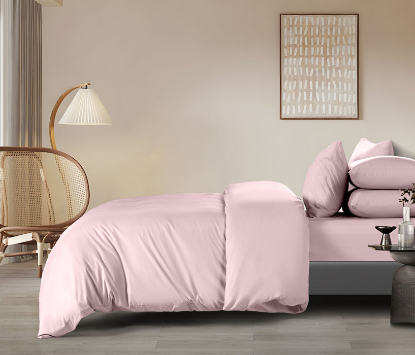 Epitex Verocool Collection 1200TC Solid Bedsheet (Blush) | Fitted Sheet Set | Bedset