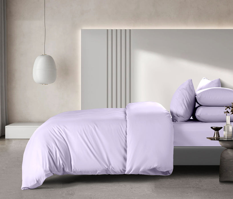 Epitex Verocool Collection 1200TC Solid Bedsheet (Lilac) | Fitted Sheet Set | Bedset