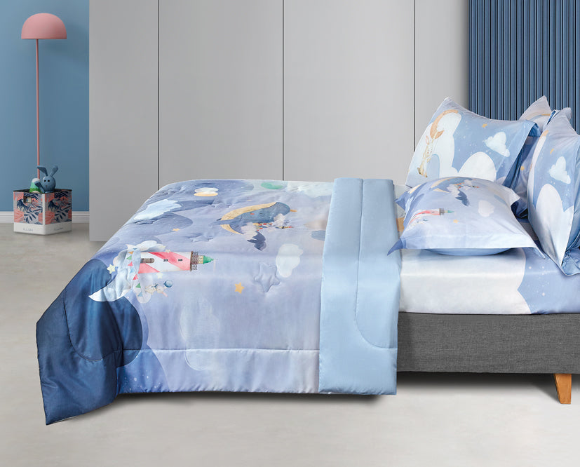 EPITEX WHIMSY ARTE 1200TC Bedsheet | Fitted Sheet Set (WH673 Whale Adventure)