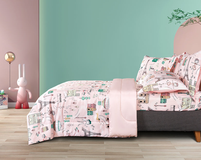 EPITEX WHIMSY ARTE 1200TC Bedsheet | Fitted Sheet Set (WH676 Paris Tour)