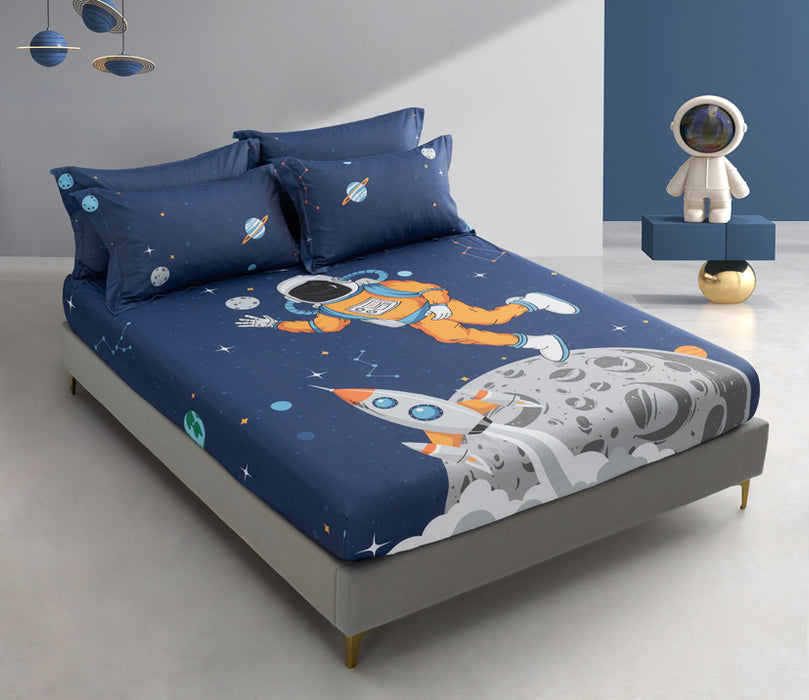 EPITEX WHIMSY ARTE 1200TC Bedsheet | Fitted Sheet Set (WH682 Space)