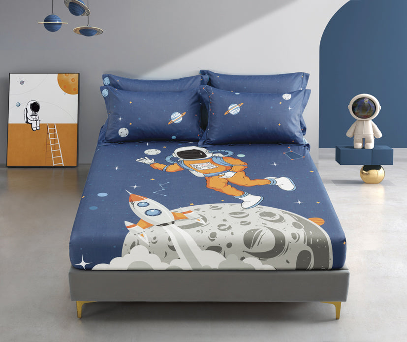EPITEX WHIMSY ARTE 1200TC Bedsheet | Fitted Sheet Set (WH682 Space)