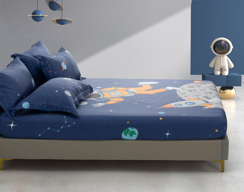 EPITEX WHIMSY ARTE 1200TC Bedsheet | Fitted Sheet Set (WH682 Space)
