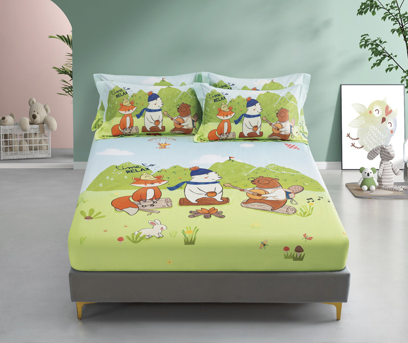 EPITEX WHIMSY ARTE 1200TC Bedsheet | Fitted Sheet Set (WH683 Relax)