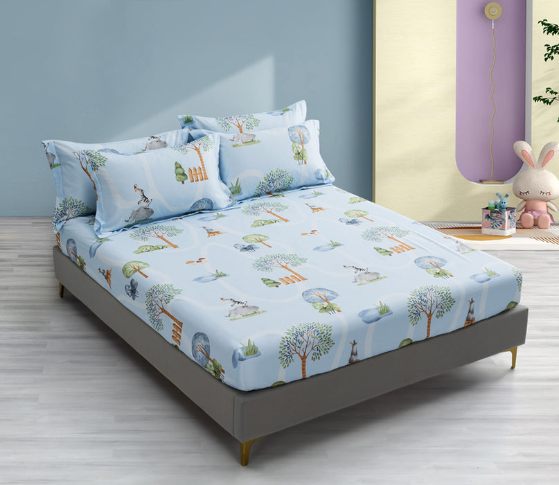 EPITEX WHIMSY ARTE 1200TC Bedsheet | Fitted Sheet Set (WH684 Tiny Trails)
