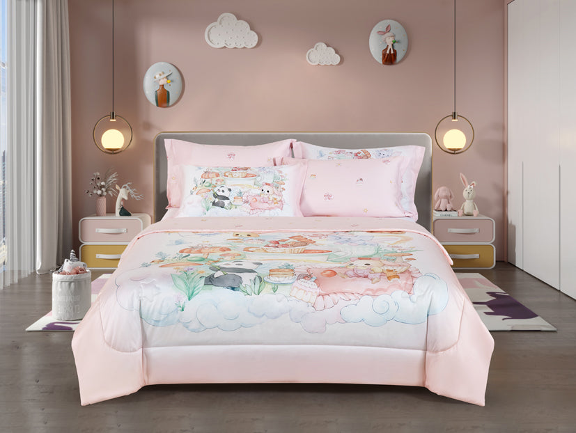 EPITEX WHIMSY ARTE 1200TC Bedsheet | Fitted Sheet Set (WH687 Tea Time)
