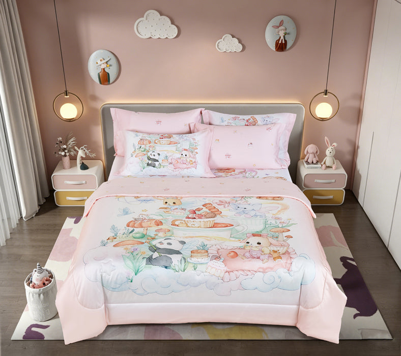 EPITEX WHIMSY ARTE 1200TC Bedsheet | Fitted Sheet Set (WH687 Tea Time)