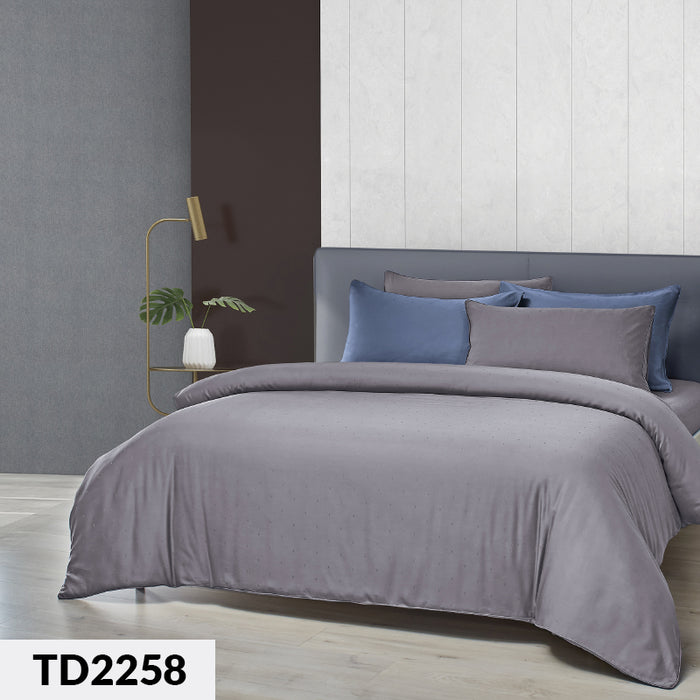 (New Arrival) Epitex 100% Tencel Dobby 1600TC Gull Grey Fitted Sheet Set | Bedset