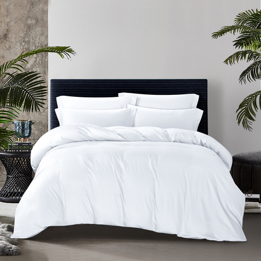 Bamboo Collection 1200TC White Fitted Sheet Set | Bedset - Epitex