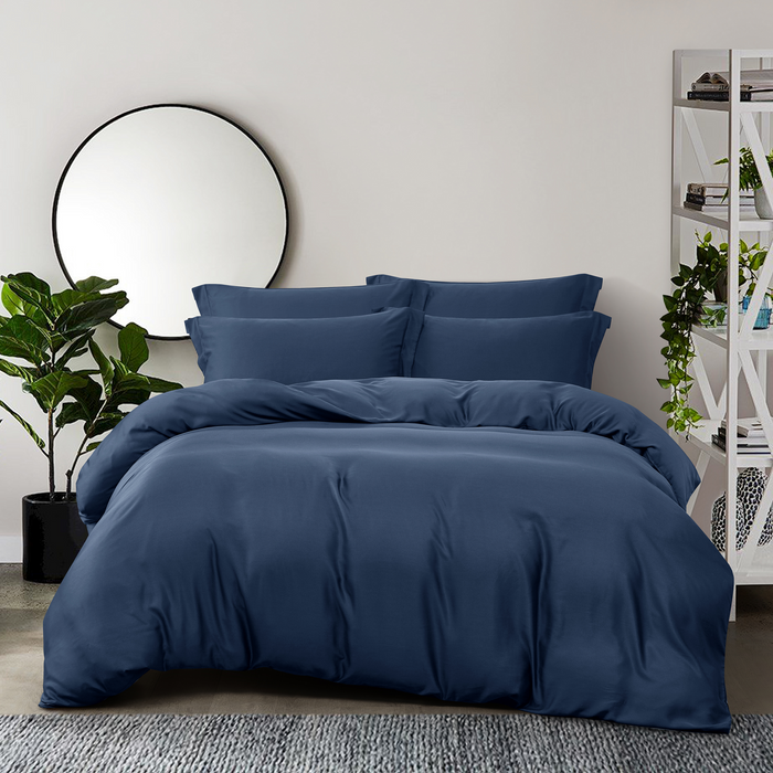Bamboo Collection 1200TC Midnight Blue Fitted Sheet Set | Bedset - Epitex
