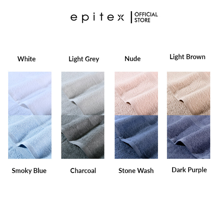 ($10 Hot Deal) Epitex Anti Bacterial 100% Cotton Copper Towel | Hand Towel | Bath Towel | White