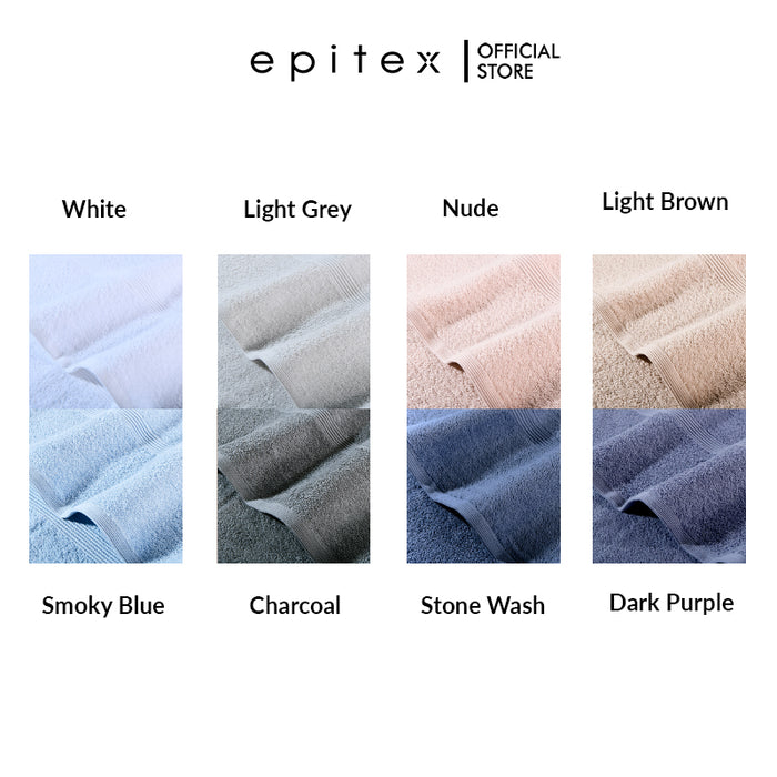 Epitex Anti Bacterial 100% Cotton Copper Towel | Hand Towel | Bath Towel | Light Grey